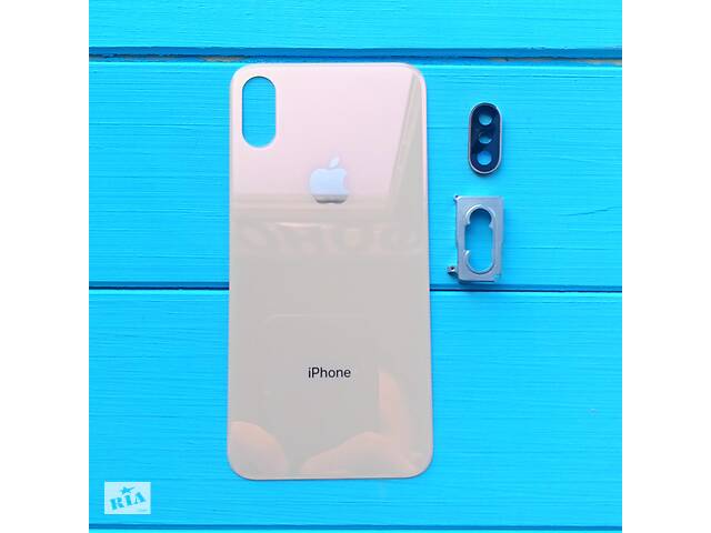 Задняя панель корпуса Apple iPhone XS Gold Big Hole