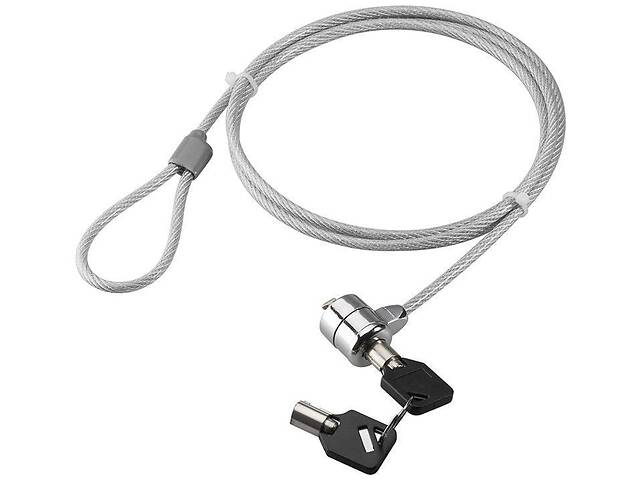 Замок безпеки ноутбука Goobay Security (Lock) KeyLock D=4.5mm L=1.5m срібний (75.09.3037)