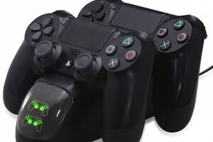 Зарядная док станция DOBE TP4-889 для DualShock 4 PS4 на 2 геймпада Черный (6420524)