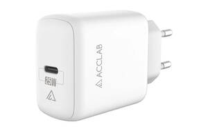 Зарядное устройство AccLab AL-TC125 1хType-C 5В/3A/25W QC/PD 3.0 White (1283126538841)