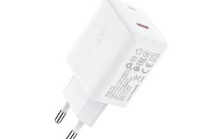 Зарядное устройство Acefast A21 USB-C PD30W Max GaN Gharger 3A White