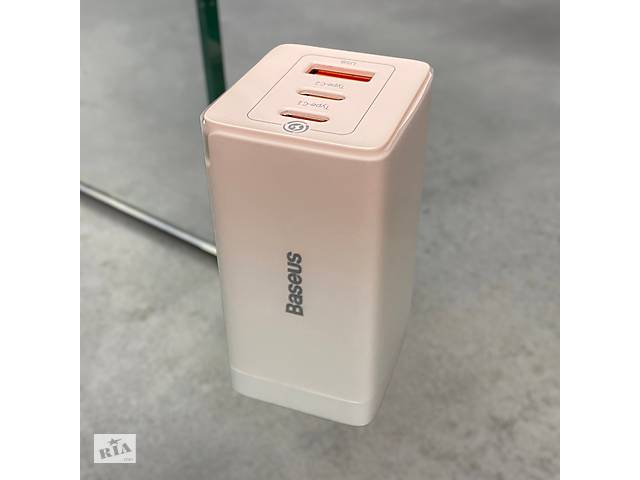 Зарядний пристрій Baseus GaN3 Pro Fast Charger, 65 Вт, 1xUSB-A + 2xType-C, QC3.0/PD2.0/FCP/SCP/AFC