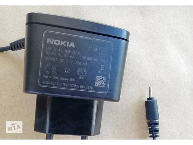 Зарядное устройство Nokia AC-3E оригинал (тонкий штекер).