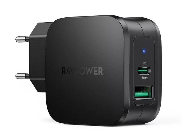 Зарядное устройство RavPower PD Pioneer 30 W 2-Port Wall Charger Black (RP-PC144)