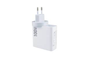 Зарядное устройство XON PowerCharge 100W PD100 USB Type-C White (PC0100AС0W)