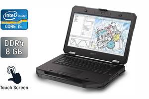 Защищенный ноутбук Dell Rugged Latitude 5414 / 14' (1366x768) TN Touch / Intel Core i5-6300U (2 (4) ядра по 2.4 - 3.0...
