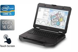 Защищенный ноутбук Dell Rugged Latitude 5414 / 14' (1920x1080) IPS Touch / Intel Core i5-6300U (2 (4) ядра по 2.4 - 3...