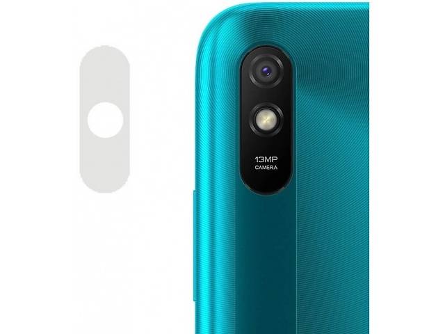 Гибкое ультратонкое защитное стекло на камеру для Xiaomi Redmi 9A Black (Код товара:14663)