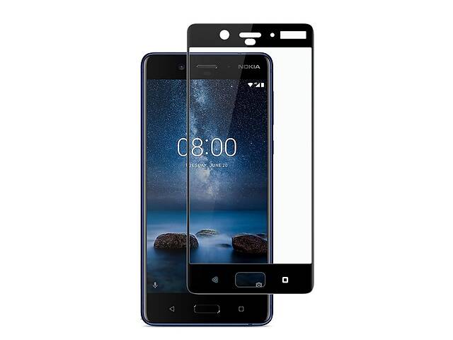 Защитное стекло Full screen PowerPlant для Nokia 8 Black