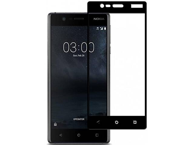 Защитное стекло Nokia 3 Black (Код товара:12985)