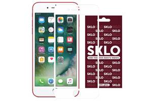 Защитное стекло SKLO 3D full glue для iPhone SE 2020 Белый 883302