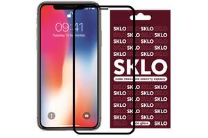 Защитное стекло SKLO 3D full glue для iPhone XS Max 6.5 Черный 883312