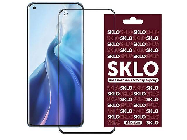 Защитное стекло SKLO 3D full glue для Xiaomi Mi 11 Lite Черный 1130937