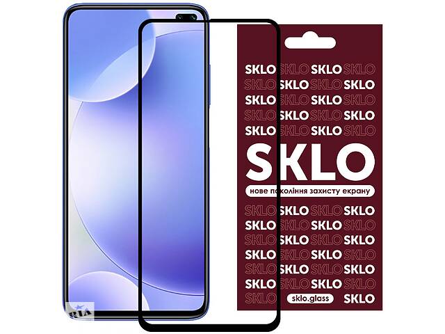 Защитное стекло SKLO 3D full glue для Xiaomi Poco X3 Pro Черный 883494