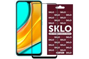 Защитное стекло SKLO 3D full glue для Xiaomi Redmi 9T Черный 908809