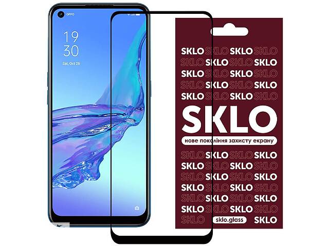 Защитное стекло SKLO 3D full glue Oppo A74 4G / Realme 8 / 8 Pro Черный