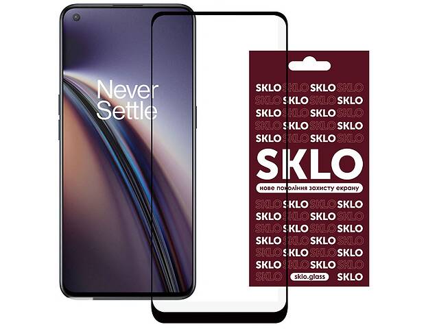 Защитное стекло SKLO 3D full glue Oppo Reno7 Lite Черный 1370902