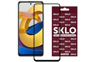 Защитное стекло SKLO 3D full glue Poco M4 Pro 4G Черный 1370909