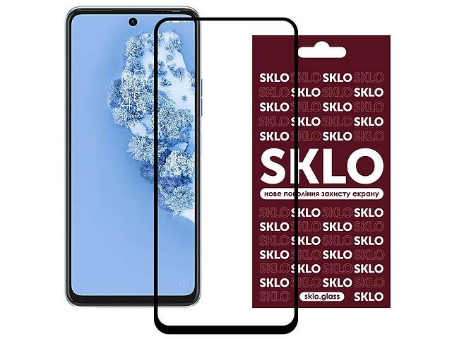 Защитное стекло SKLO 3D full glue TECNO Camon 17P Черный