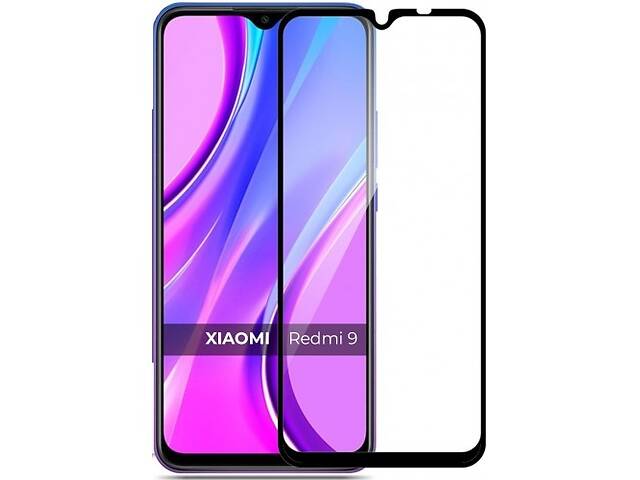 Защитное стекло для Xiaomi Redmi 9/Redmi 9T/Poco M3 Black (Код товара:11203)