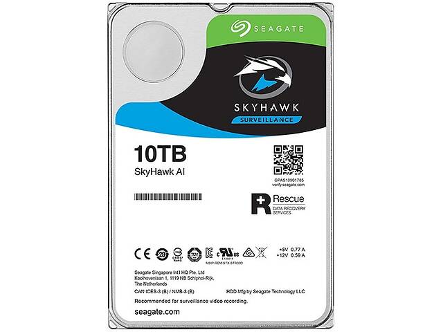 Жесткий диск Seagate Skyhawk AI ST10000VE0008 10 TВ