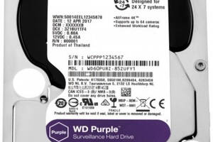 Жесткий диск Western Digital Purple 6TB 64MB 5400rpm WD60PURZ 3.5 SATA III