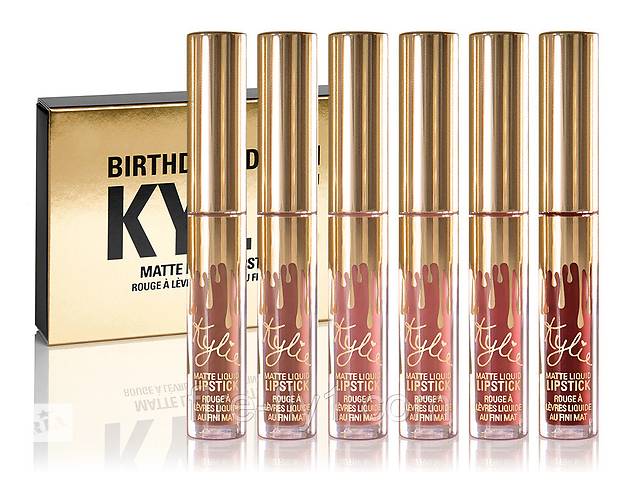Набор помады Kylie Birthday Edition (6 цветов) (gold)
