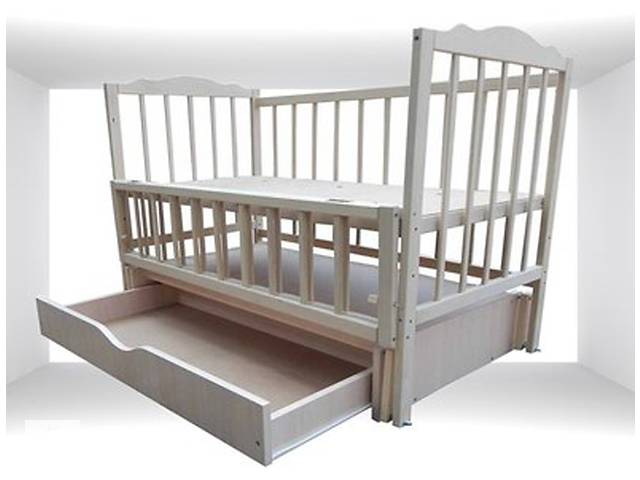 Дитячі ліжечко ліжко ящик шарнір маятник Еко-4, зі складу
