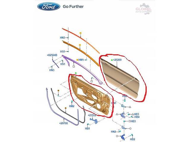 ДВЕРІ ПРАВІ FORD MUSTANG 2015- НОВЕ OEM