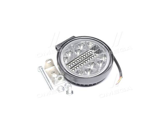 Фара LED кругл. 78W (26*3W) диаметр 110мм, широкий лук 12/24V 6000К/2800К (Руслан-Комплект)