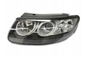 Фара Передняя Hyundai Santa Fe до 2009 года Левая H7/H7 С Повротн., Черная Рамка