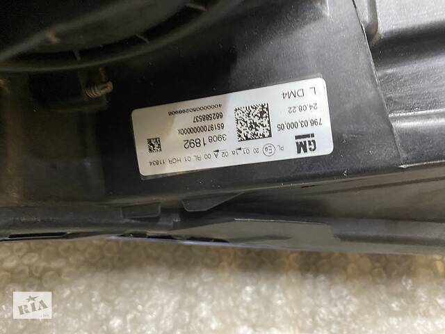 Фара передняя левая Opel Astra K 2015-2018, галоген, led, оригинал, б.у., 39081892 - Фото 5