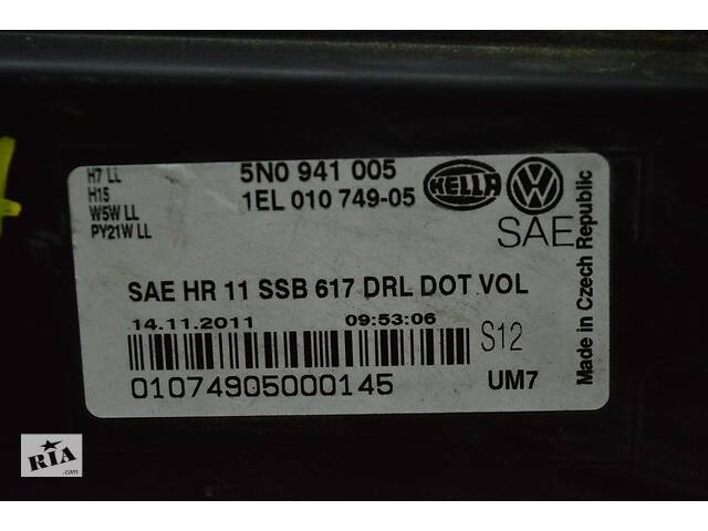 Фара передняя левая VW Tiguan 12-17 (07) топляк 5N0941005C