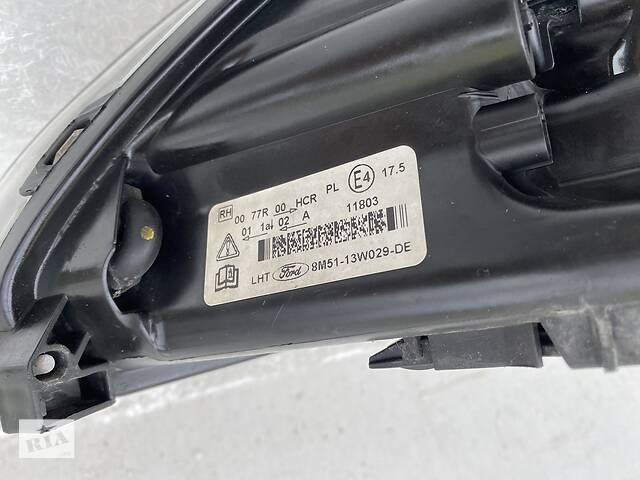 Фара передняя правая Ford Focus II,2007-2011, темная, оригинал,б.у., 8M5113W029DE - Фото 4