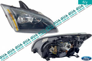 Фара передняя правая темная 4M5113W029JC Ford / ФОРД FOCUS II 2004-2011 / ФОКУС 2