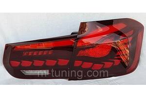 Ліхтарі BMW F30 (13-18) тюнинг OLed оптика (червоні)