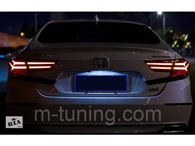 Фонари Honda Accord 10 (2018+) тюнинг led оптика (красные) V2 - Фото 8