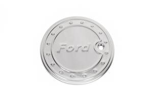 Накладка на лючок бензобака (нерж.) для Ford Fiesta 2002-2008 гг.