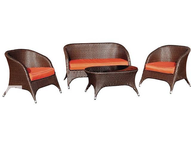 Садовий комплект меблів техноротанг RAMIZ-1265 диван 2 крісла стіл подушки. Немає в наявності