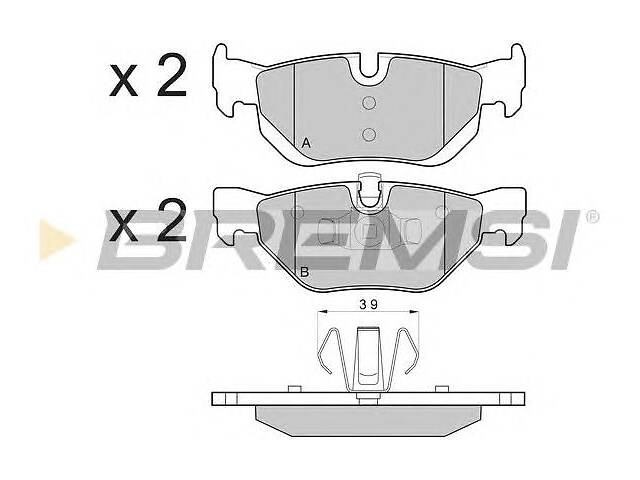 гальмівні колодки зад. BMW 3(E90)/1(E81) 04-13 (ATE) (123x43,6x17,3)