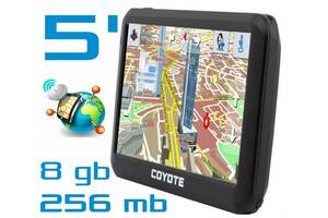 GPS навігатор екран 5 дюймів 256mb 8gb Coyote 556 з картами навігації