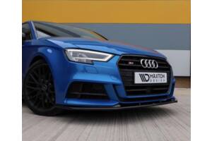 Губа Audi A3 8V S-line/S3 8V (16-20) тюнинг сплиттер элерон обвес (maxton)