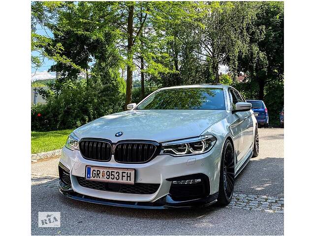 Губа BMW G30 M Sport тюнінг обважування спідниця стиль Performance (ABS пластик, чорний глянець)