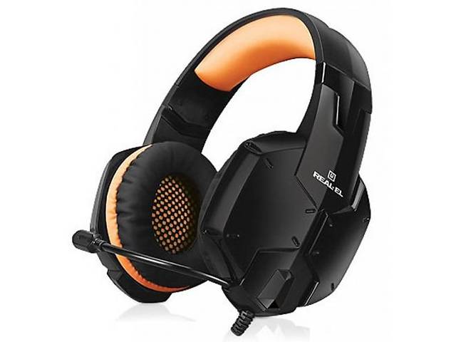 Наушники REAL-EL GDX-7700 SURROUND 7.1 black-orange