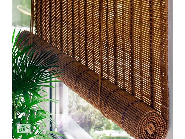Натуральные бамбуковые роллеты (рулонные шторы) - «под Ваш размер».