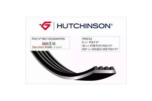 HUTCHINSON Ремень генератора Opel Vectra/Omega/Peugeot 206/Audi A6 2.5TDI 94- (6PK1725) 1725 K 6