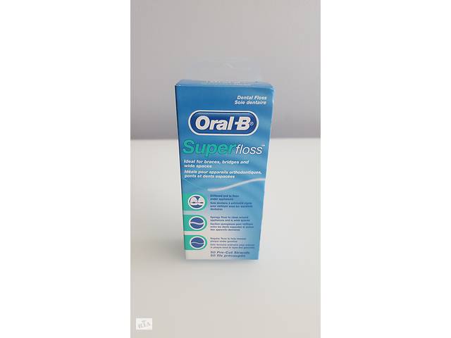 Зубна нитка/ нитка для зубів Oral-b Super Floss 50 шт.