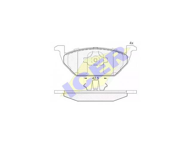 ICER Колодки тормозные (передние) Audi A3 96-06/Skoda Octavia 96-10/VW Golf 97-07 181184