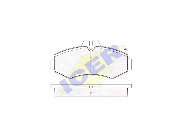 ICER Колодки тормозные (передние) MB Vito (W638) 96- (Bosch) 141288