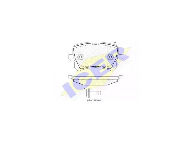 ICER Колодки тормозные (задние) Audi A6/VW Passat VI/VII/VIII/CC 10- (TRW) 181857